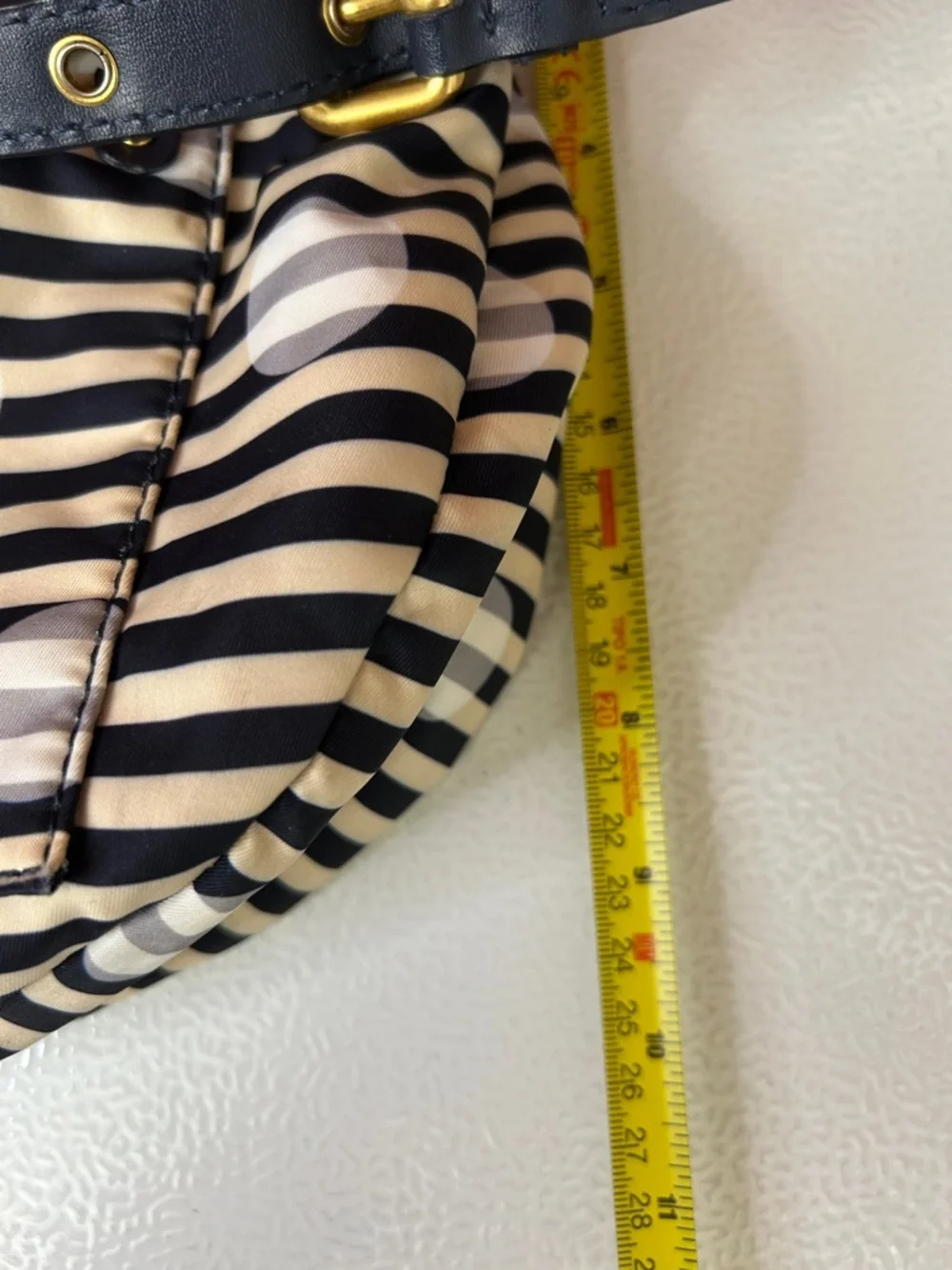 Marc By Marc Jacobs Black and White Striped Polka Dot Crossbody Bag - Picture 12 of 12